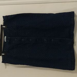 Downeast polka dot denim skirt-XL